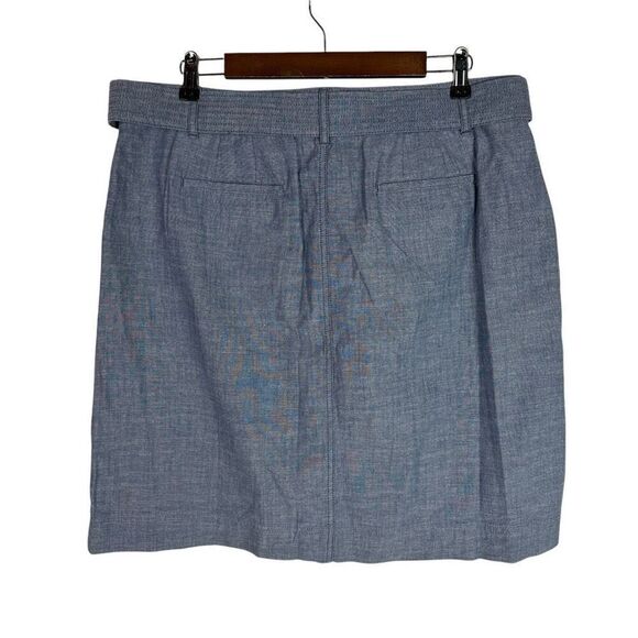 Talbots Tie Waist Utility Skirt size 16 Chambray - Picture 4 of 8